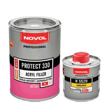 NOVOL PROTECT 330 - Акриловый грунт 5+1 белый комплект 1л+0,2л