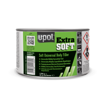 U-POL EXTRA SOFT Шпатлевка легкошлифуемая универсальная 1.1л Банка Бледно-желтый
