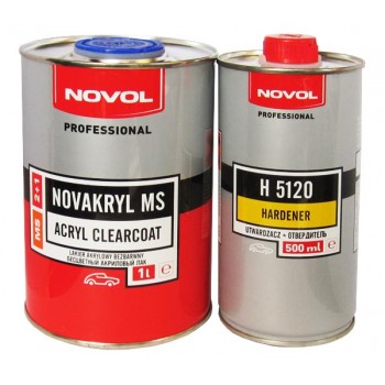 NOVOL NOVAKRYL 2+1 MS - Бесцветный акриловый лак (комплект 1л+0,5л)