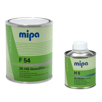 MIPA F54 2K-HS-Grundfiller наполнитель на акриловой основе черный с отвердителем 1,25л