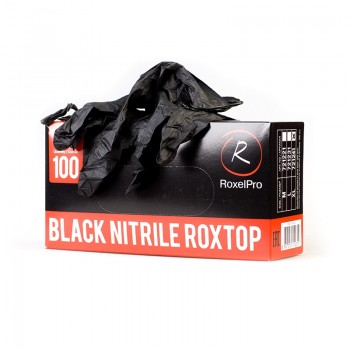 RoxelPro Нитриловые перчатки ROXTOP, чёрные/оранжевые, размер L, упаковка 100 шт.
