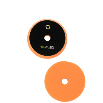 Круг конусный полировочный TILFLEX с отверстием на липучке 150 mm ОРАНЖЕВЫЙ средней жесткости толщина 25mm