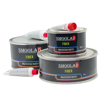 SMOOLAD BLACK Шпатлевка со стекловолокном FIBER 0,5 кг с отв.