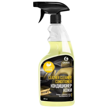 GraSS Очиститель обивки салона "Leather Cleaner" кожи+кондиционер ( 600 мл) с ароматом банана, тригер