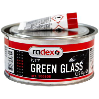 RADEX GREEN GLASS шпатлевка со стекловолокном с отвердителем (0,5 кг)