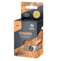 Ароматизатор подвесной жидкий GraSS Charm (7 мл) бутылочка с ароматом карамели, дыни, личи и чабреца