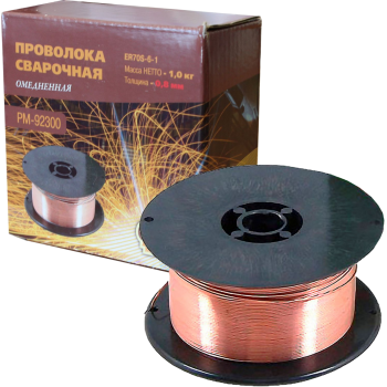Русский Мастер Проволока сварочная омедненная (1кг) 0,8мм ER70S-6-1 в коробке