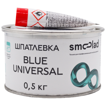 SMOOLAD Шпатлевка голубая BLUE UNIVERSAL 0.5кг + отвердитель