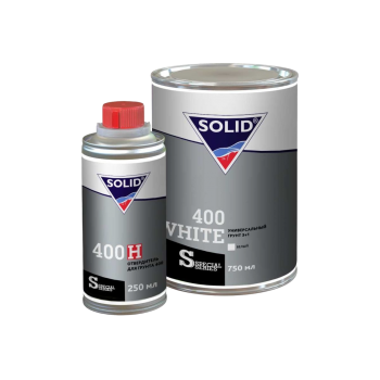 SOLID 400 WHITE (750+250мл) - универсальный грунт 3+1, цвет: белый (в комп. с отвердит.)