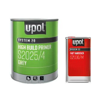 U-POL S2025W/4+S2030/1 Грунт наполнитель UHS 4:1 Белый с быстр отв (комп 4л+1л)
