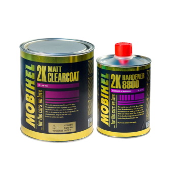 Mobihel 2K HS бесцветный матовый лак (1л.) low VOC + Mobihel 2K отвердитель 8800 (0,5 л.)