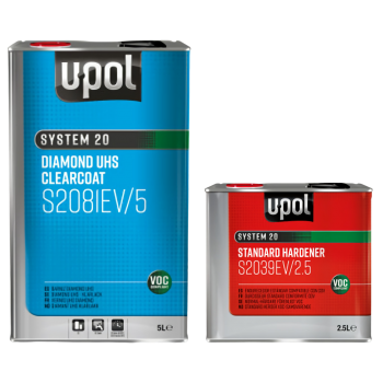 U-POL S2081EV UHS Лак Diamond 3:1 (5л) + S2039EV Отвердитель стандартный 0,33л (КОМПЛЕКТ 5л + 5х0,33л)