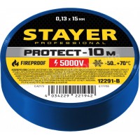 STAYER Protect-10 10м х 15мм 5000В синяя, Изоляционная лента ПВХ (12292-B)