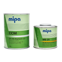 MIPA CCM 2K-HS-Klarlack matt Лак матовый 1л + Отвердитель 2K-MS-Harter MS 25, С75, ССМ, 0,5л