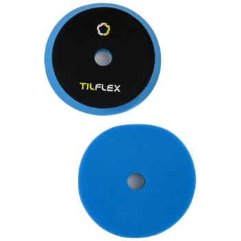 Круг конусный полировочный TILFLEX с отверстием  на липучке 150 mm ГОЛУБОЙ мягкий толщина 25mm