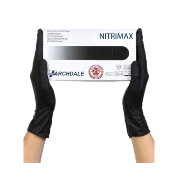 NitriMAX Перчатки нитриловые, черные L